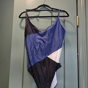 Summersalt Blue and Black One Piece Swimsuit